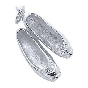    Rembrandt Charms Ballet Shoes Charm, Sterling Silver: Jewelry
