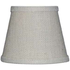  Set of 6 Off White Burlap Mini Shades 4x6x5.25 (Clip On 