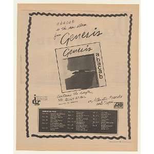  1981 Genesis Abacab Album and Tour Dates Atlantic Records 