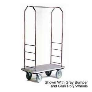  Easy Mover Bellman Cart Stainless Steel, Gray Carpet 