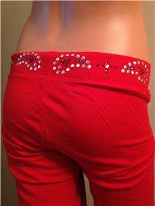   SECRET Red Jogging Pants Sweat Yogo Size XS Extra Small Pink  