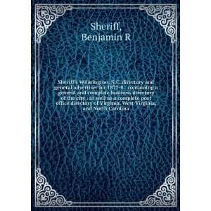   Virginia, West Virginia, and North Carolina: Benjamin R Sheriff: Books