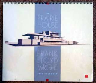Frank Lloyd Wright Prairie House 1990 Calendar   Architecture  