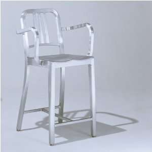  Emeco Navy Counter Stool with Arms