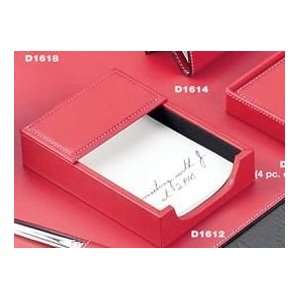 Memo Holder Red Leather