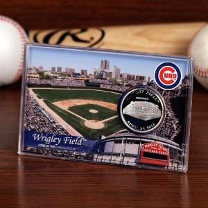  MLB Chicago Cubs Wrigley Field Silver Plate Coin Card 