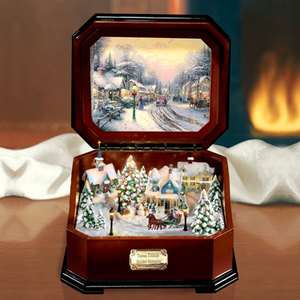   Kinkade Down Memory Lane Christmas of Yesteryear Music Box  