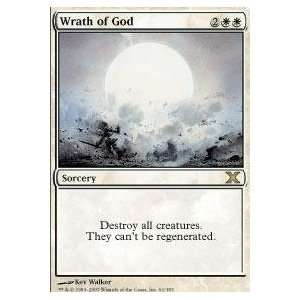  Magic the Gathering   Wrath of God   Tenth Edition   Foil 