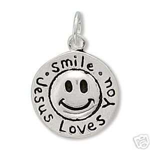   Jesus Loves You Charm Solid 925 Sterling Silver 