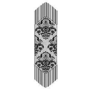   Lace Halloween Damask 15 Inch by 94 Inch Runner, Black
