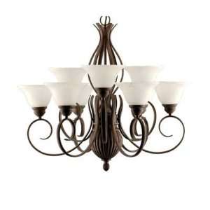 Forte Lighting 2136 09 95 Brushed Nickel / River Rock Transitional 