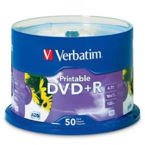  Verbatim Inkjet Printable DVDR Discs VER95136 Electronics