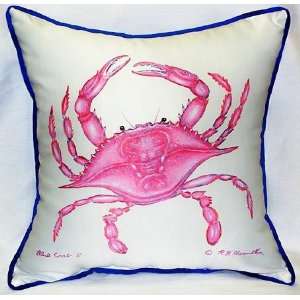  Pink Crab Indoor Outdoor Pillow: Home & Kitchen