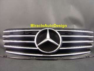 Black Front Grille For 1996 2002 Mercedes Benz W208 CLK Class
