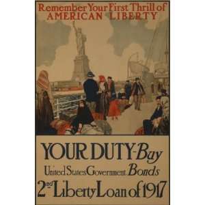 World War I Poster   Remember your first thrill of American liberty 