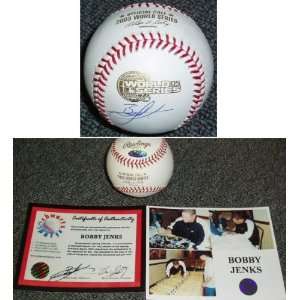  Bobby Jenks Signed 2005 World Series Baseball Sports 