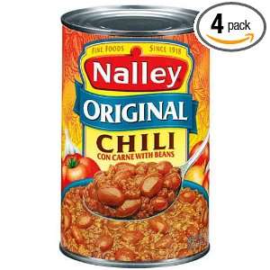 Nalley Original Chili Con Carne with Beans, 40 Ounce (Pack of 4)