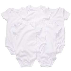 Carters Little Layette 5 Pack White Short Sleeve Bodysuits   Size 24 
