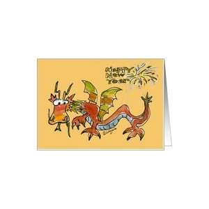  Cute Chinese New Year Dragon Greeting Card Card: Health 