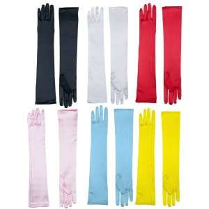   By Forum Novelties Long Satin Adult Gloves / Pink 