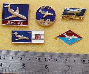 Russian Aviation Pins AIRPLANE DESING YAKOVLEV Yak 42  