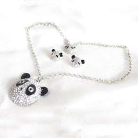 2011 New Design Hot Style Fashion Trend Panda Head Pendant Necklace 