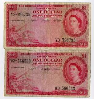British Caribbean Eastern Group Paper Money $1  