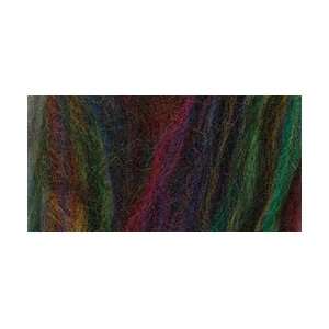 Wool Roving 12 .22 Ounce Dark Green Variegated