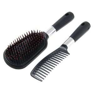   Hole Handle Mirror Brush + Plastic Hair Comb Make Up Tool: Beauty