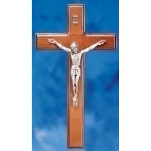   Fontanini 11 Walnut Wood Crucifix   Pewter Corpus