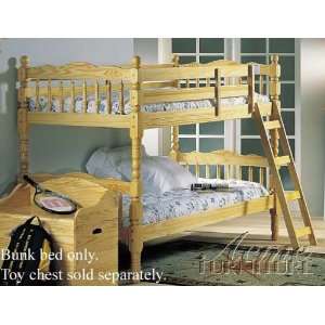   Natural Finish Twin/twin Convertible Wooden Bunk Bed: Home & Kitchen