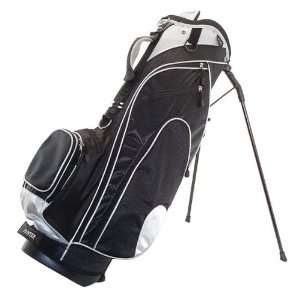  Hunter Fury Golf Stand Bag   Black/White/Silver: Sports 