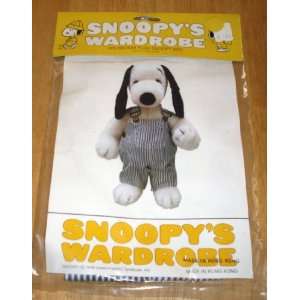   Wardrobe for 18 Plush Snoopy   Striped Overalls Outfit Toys & Games