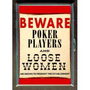  POKER PLAYERS AND LOOSE WOMEN ID CIGARETTE CASE WALLET 