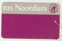 ms Noordam .. Holland America Line .. Cruise Ship Baggage Tag  