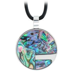   Jewelry Womens Abalone Fractured Circle Pendant Necklace: Jewelry