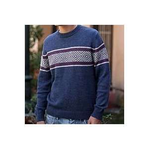   : NOVICA Alpaca blend mens sweater, Blue Mountains Home & Kitchen
