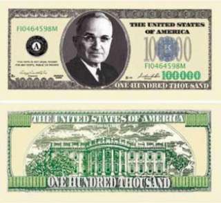 100,000 Dollar Casino Bill Lot of 25 Hundred Thousand  
