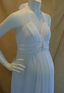 new white halter cocktail pleats maternity dress size x large colors 