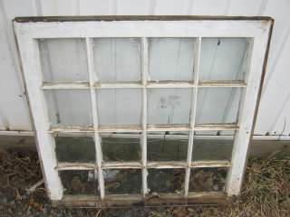 Antique Window Sash 16 Light 28 w x 27 H # 177 12  