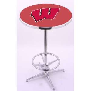  University of Wisconsin Pub Table with 216 Style Base 