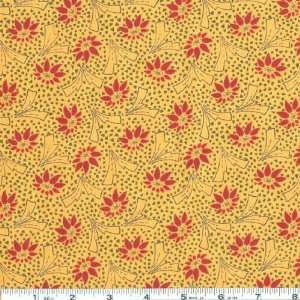  45 Wide Santa Claus Lane Poinsettias Yellow Fabric By 