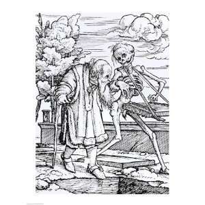  Death and the Old Man   Poster by Hans Holbein (18x24 