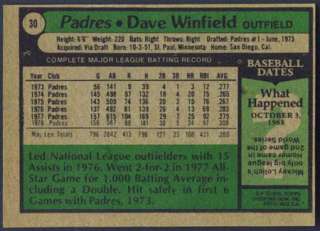 1979 Baseball Topps #30 Dave Winfield  
