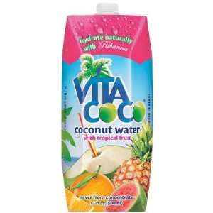   Pure Coconut Water, Tropical, 17oz (12 pack): Health & Personal Care
