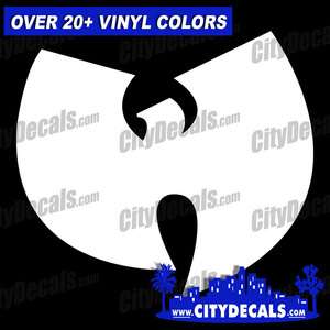 WU TANG LOGO   VINYL WINDOW DECAL   CHOOSE COLORS AND SIZES  