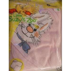  Suzys Suzys Zoo Hooded Towel and Washcloth Set PINK Lulla 