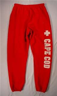 CAPE COD LifeGuard Sweat Pants (Adult Medium) Red 30x33  