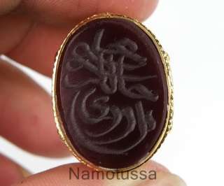  intaglio arabic gold plated ring rg214 product id rg214 product name 
