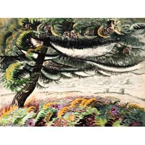   paintings   Charles Burchfield   24 x 18 inches   Windblown Hemlock